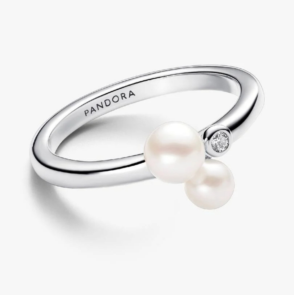 Pandora Duo Treated Freshwater Culture Pearls Ring